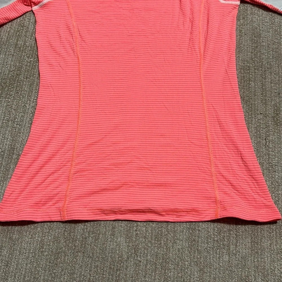 Lululemon Run Turn It Up Tee Woman's Size 6 Pop Orange Reflective Stretch Top - Picture 4 of 8